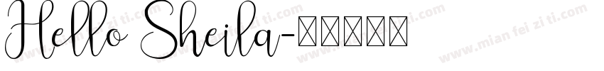 Hello Sheila字体转换